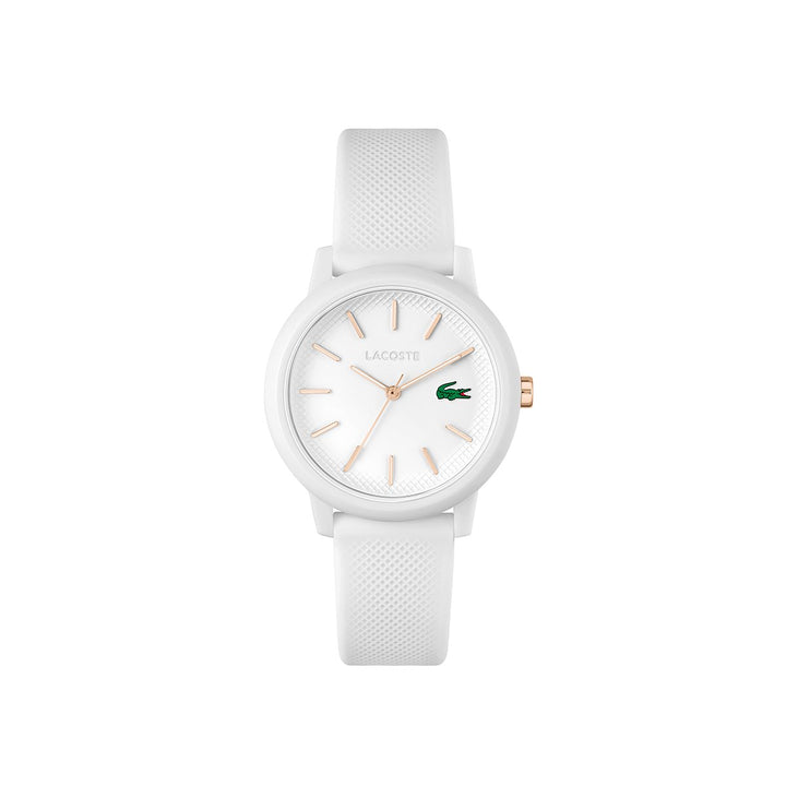 Lacoste Ladies White Watch Case And Matching White Silicone Strap