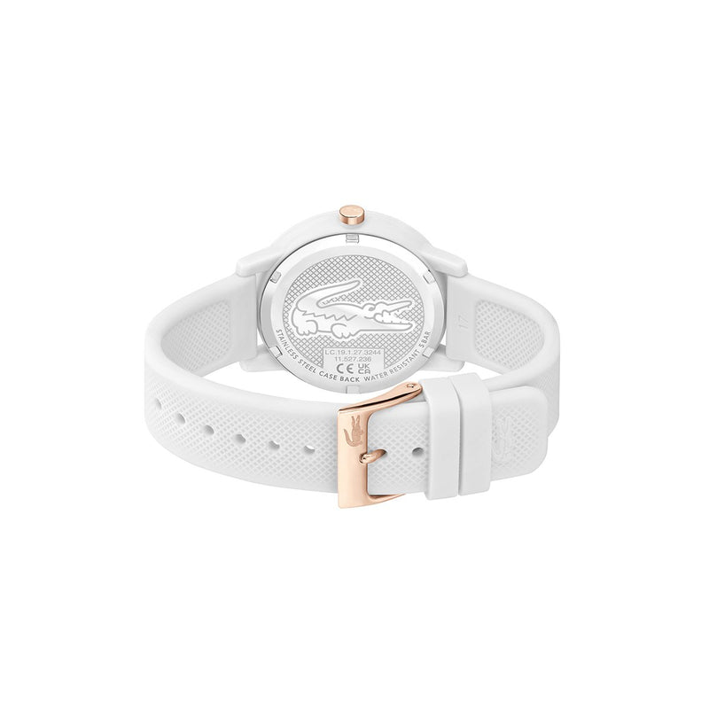 Lacoste Ladies White Watch Case And Matching White Silicone Strap