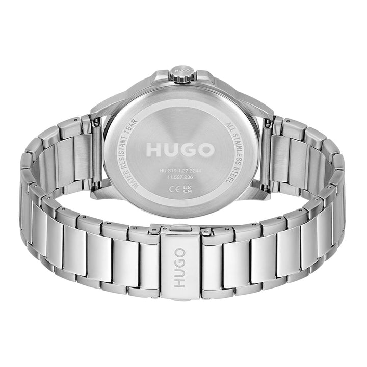 #First 43Mm Watch Stainless Steel Case And Black Dial With Stainless Steel Bracelet