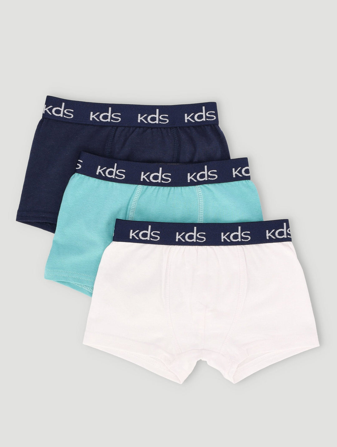 Pre-Boys 3 Pack Plain Boxers - Navy