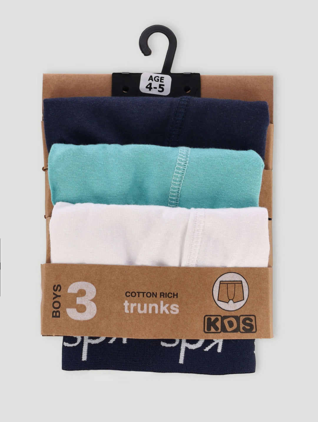 Pre-Boys 3 Pack Plain Boxers - Navy