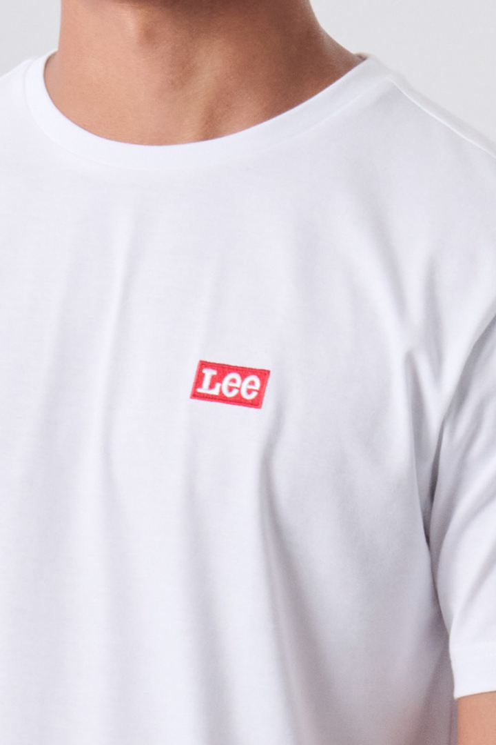 Embroidered Core Box Tee - White