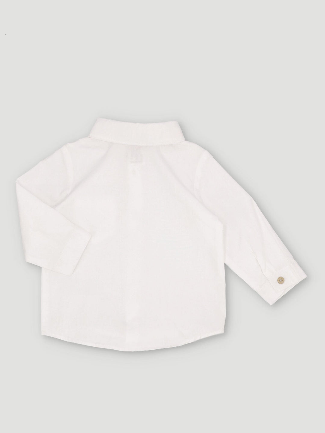 Baby Boys Long Sleeve Cotton Shirt - White
