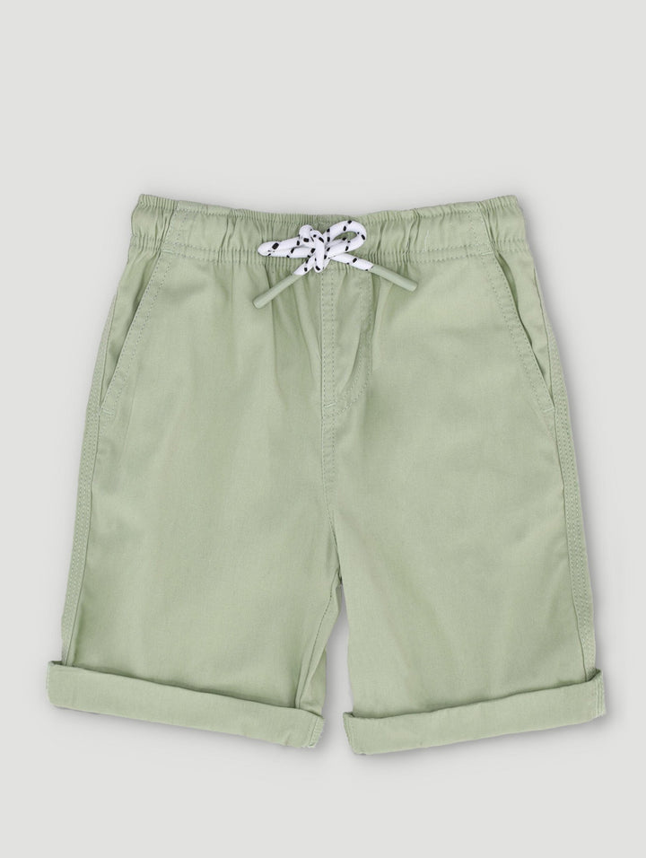 Pre-Boys Roll Up Shorts - Light Green
