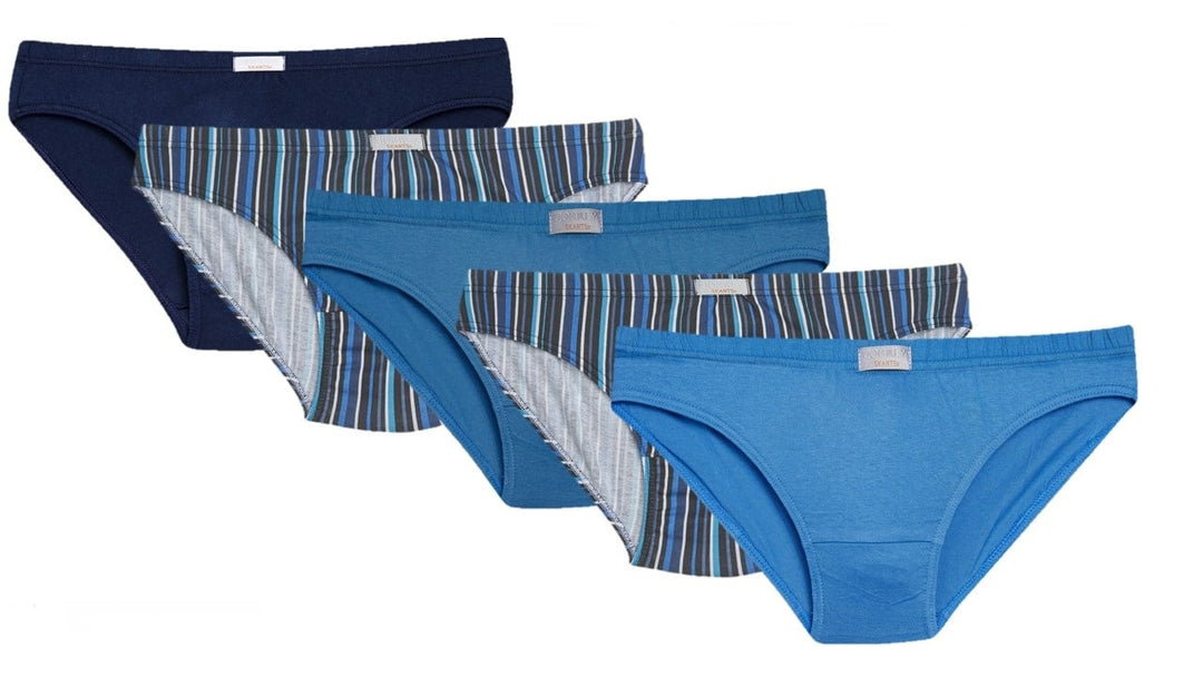 Men's 5 Pack Plain Skants Blue