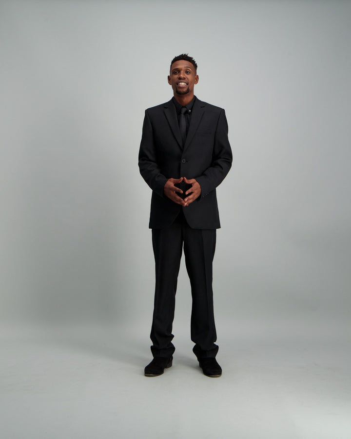 Men's Regular Fit Suit Trouser - Black