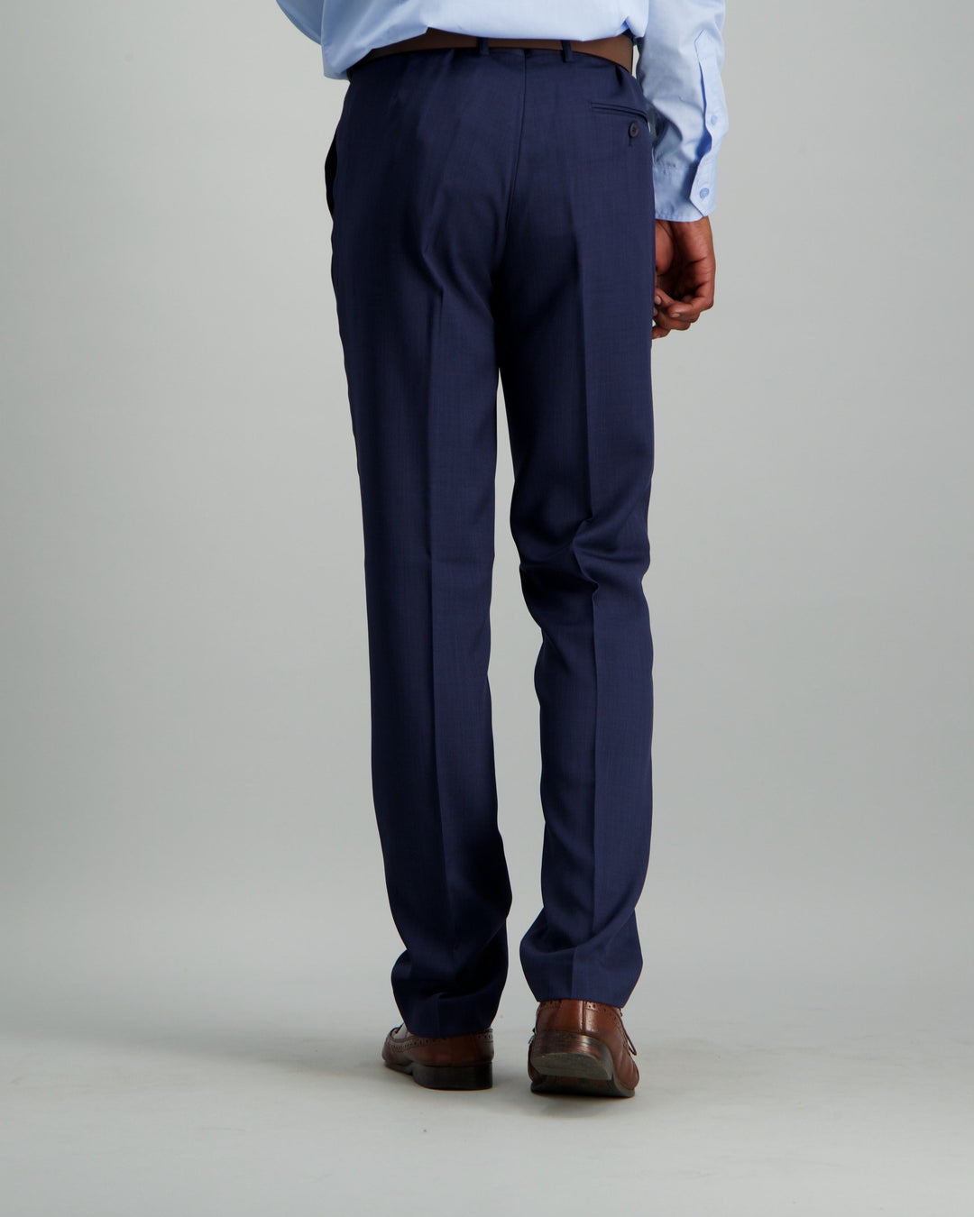 Mens - Poly Slim Fit Suit Trouser - Dark Blue