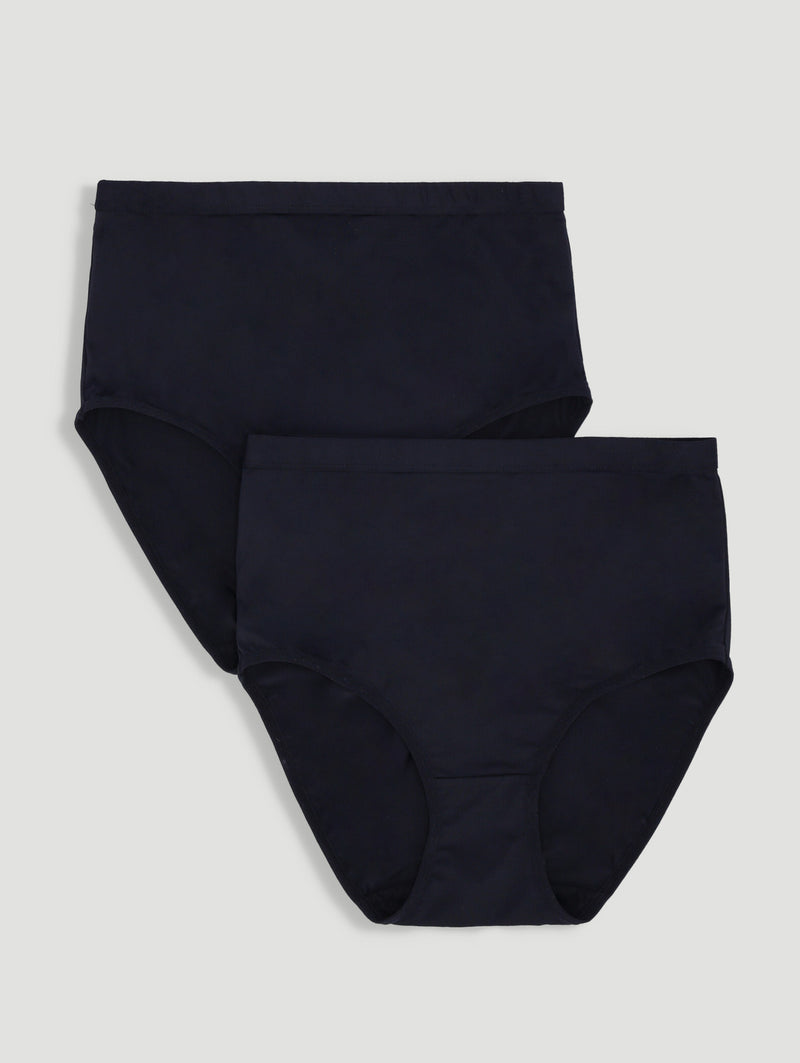 2 Pack Soft Touch Brief Panty - Black