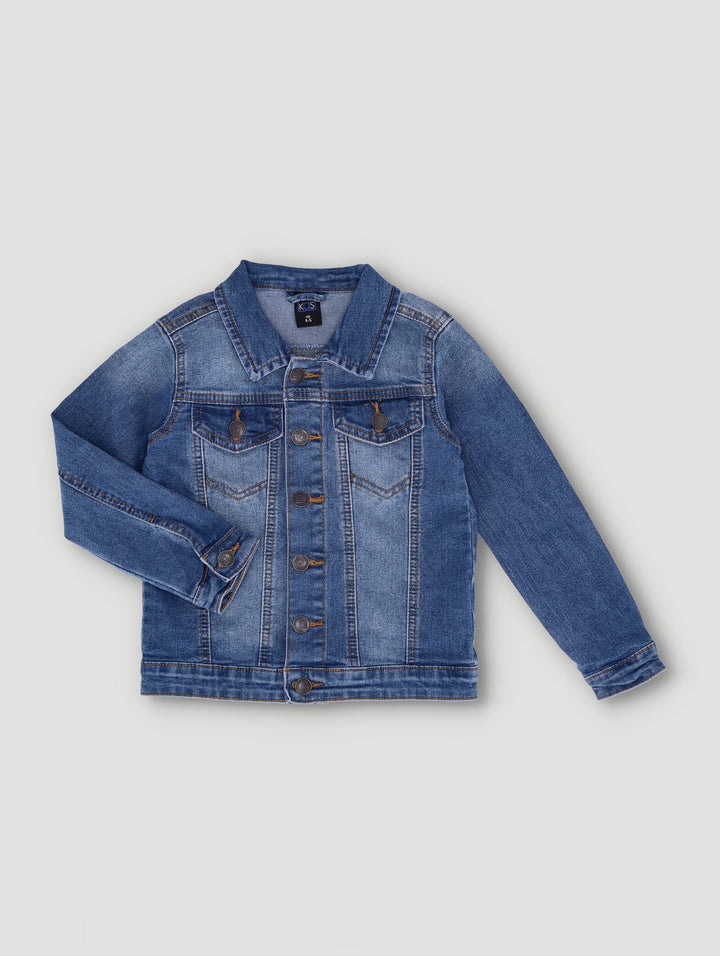 Pre-Boys Denim Jacket - Mid Blue