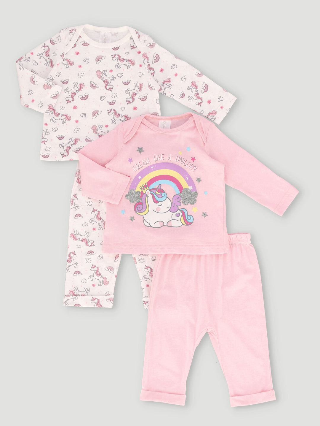 Baby Girls 2 Pack Sleepwear Set - Pink