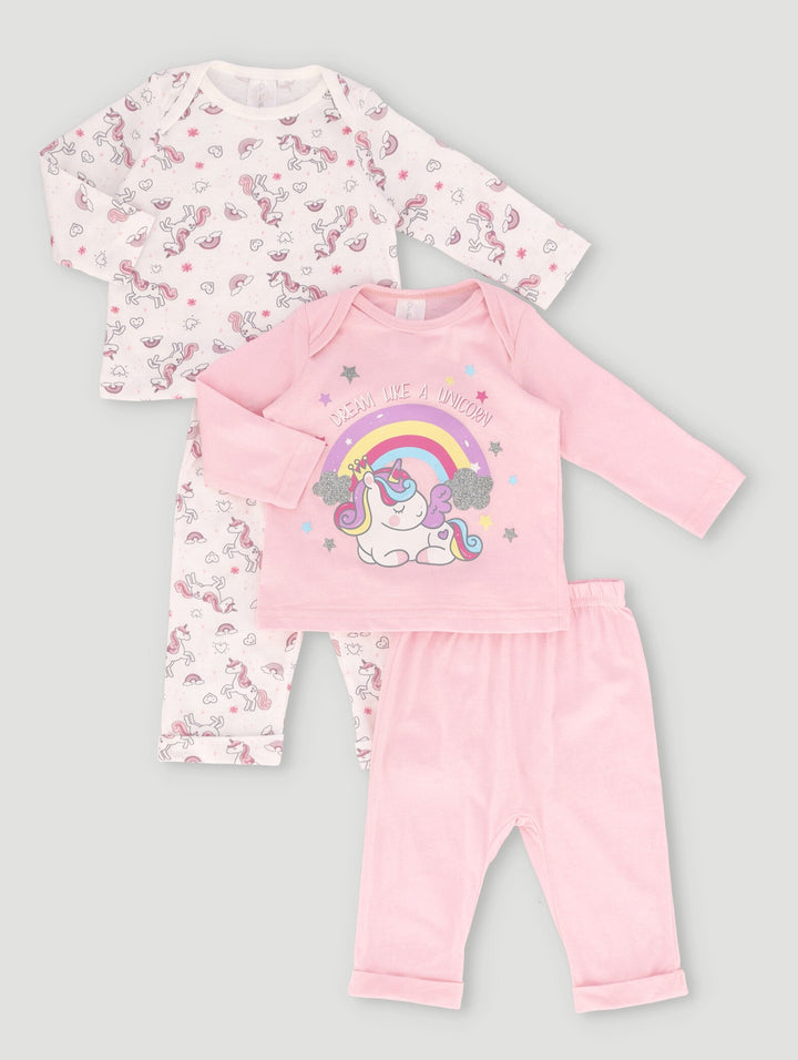 Baby Girls 2 Pack Sleepwear Set - Pink