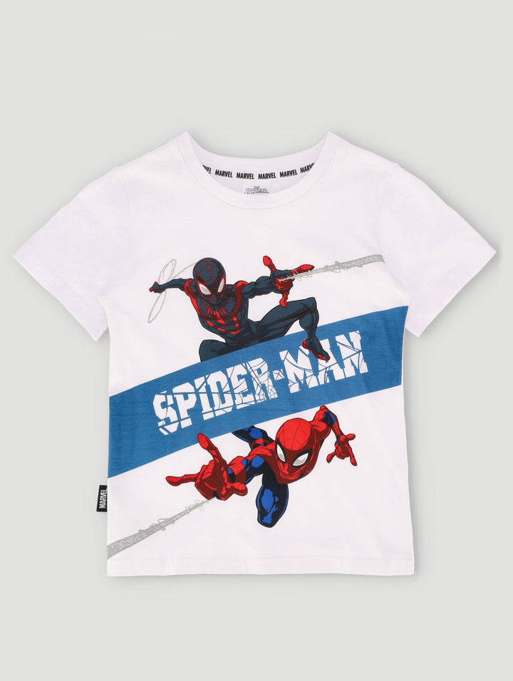 Pre-Boys Spiderman Marvel 100 Tee - White