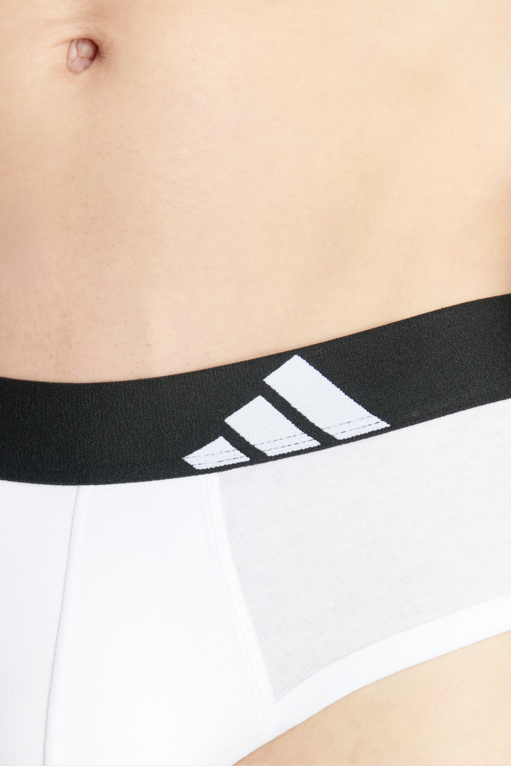 3 Pack Active Flex Cotton Brief - White/Grey/Black