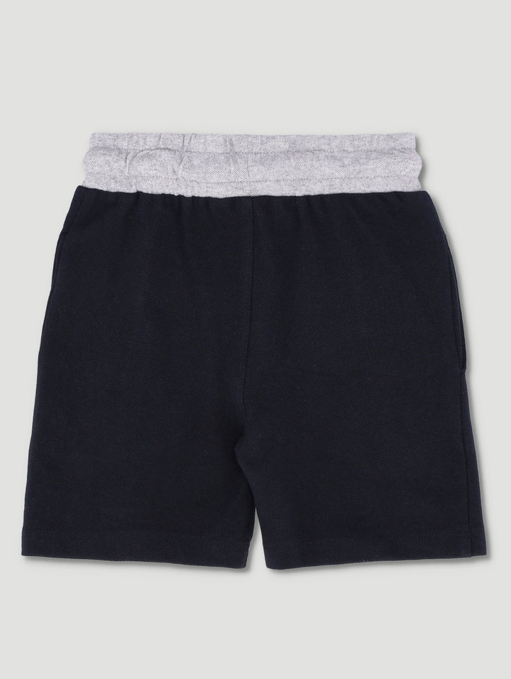 Pre-Boys Pique Colour Block Shorts - Black