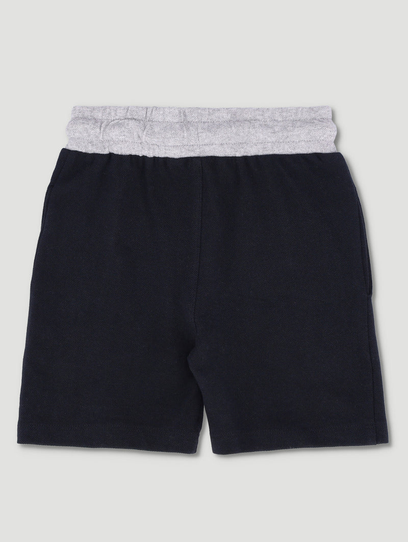 Pre-Boys Pique Colour Block Shorts - Black