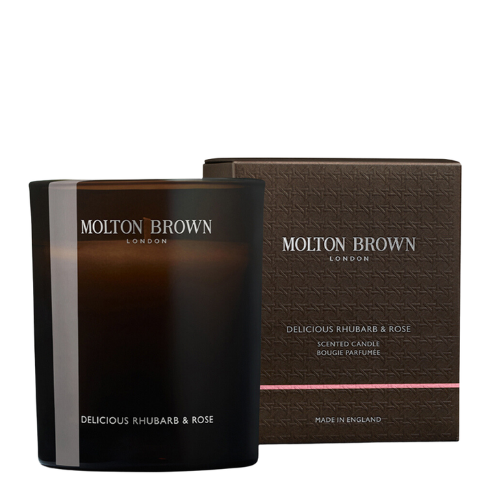 Delicious Rhubarb & Rose Scented Candle 190g