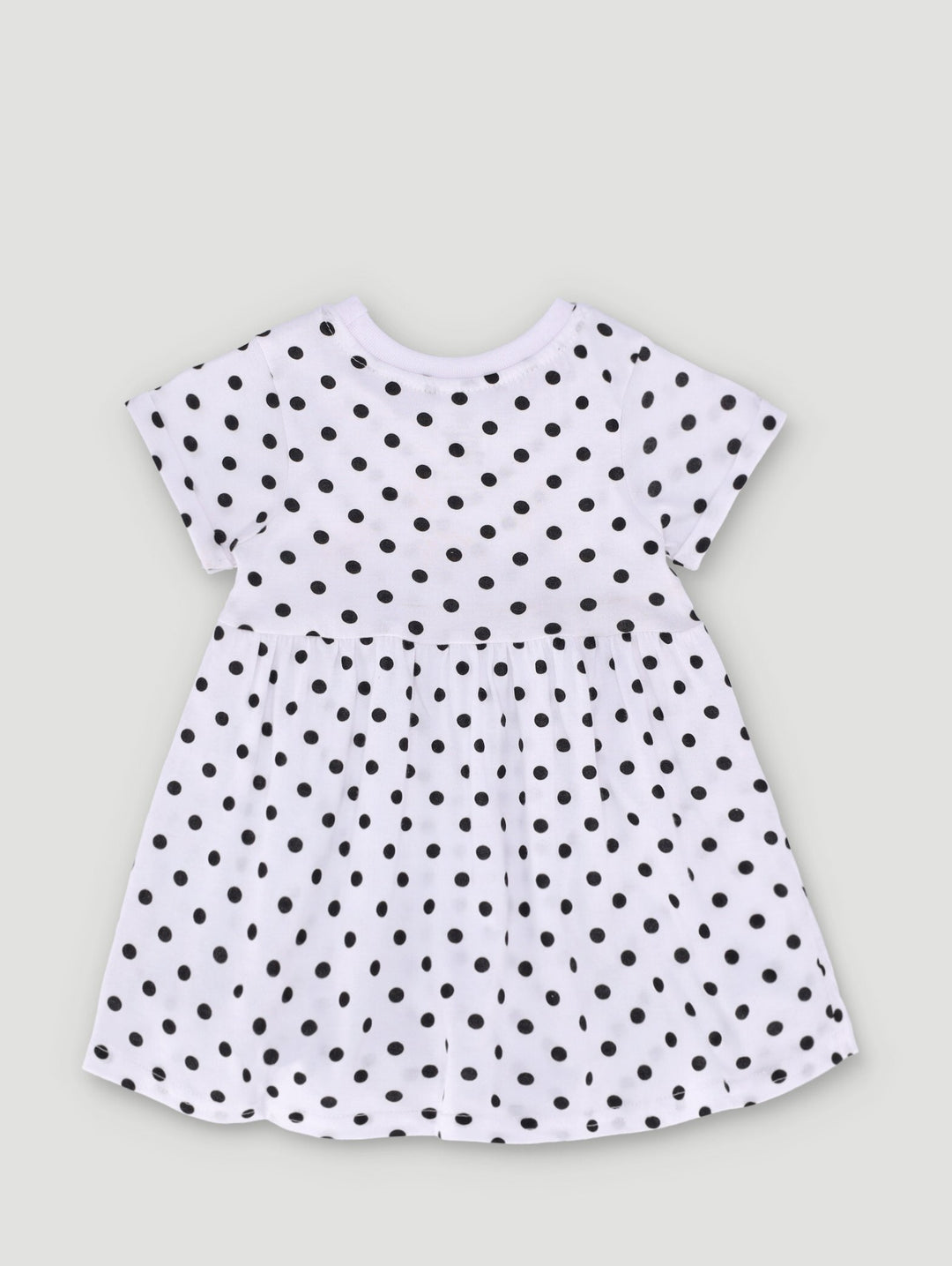 Baby Girls Spotted Dress - White