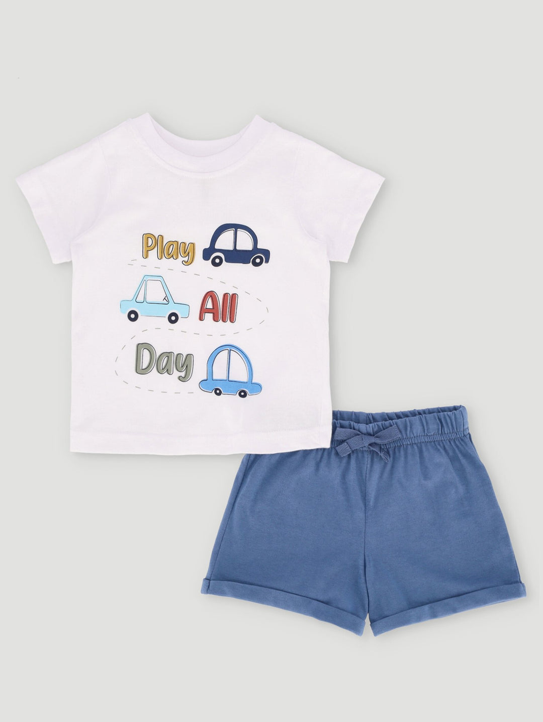 Play All Day Tee & Short Set - Dark Blue