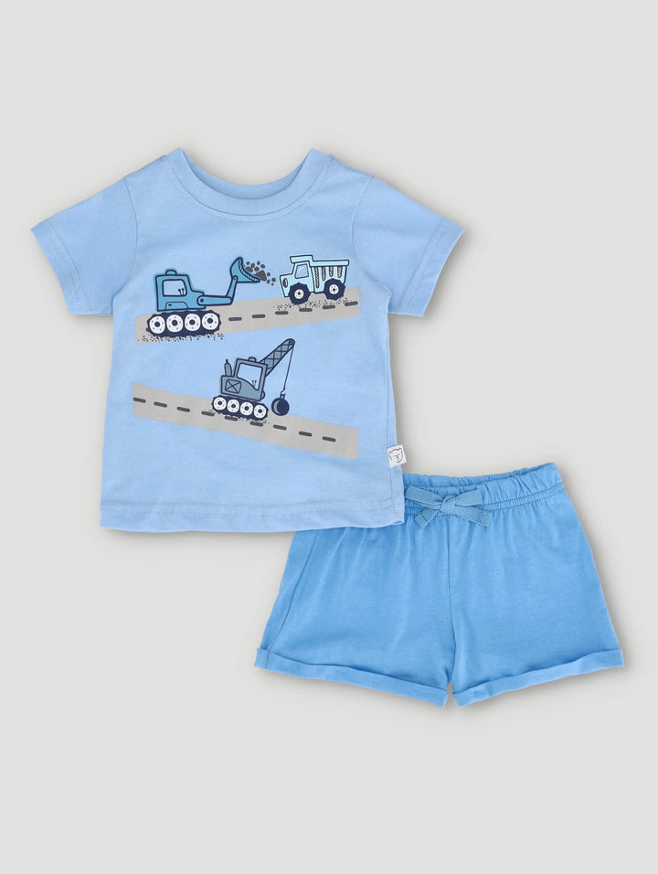 Baby Boys  Vehicles Tee & Short Set - Blue