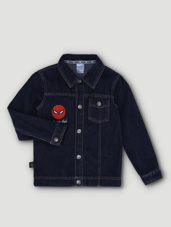 Pre-Boys Spiderman Jacket - Denim