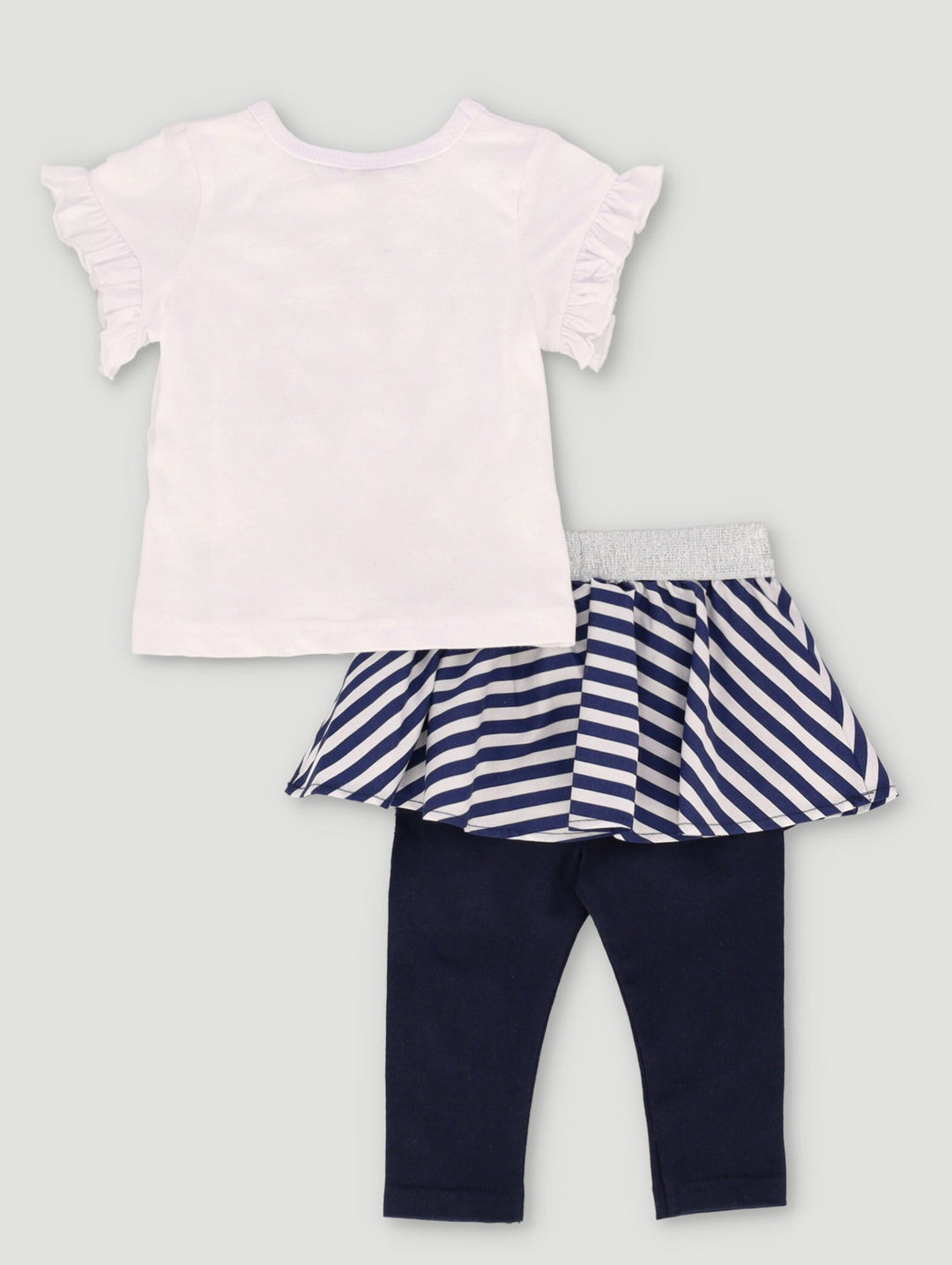 Baby Girls Minnie Stripe Skegging Set - Navy