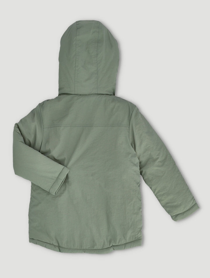 Pre-Boys Utility Parka Jacket - Green
