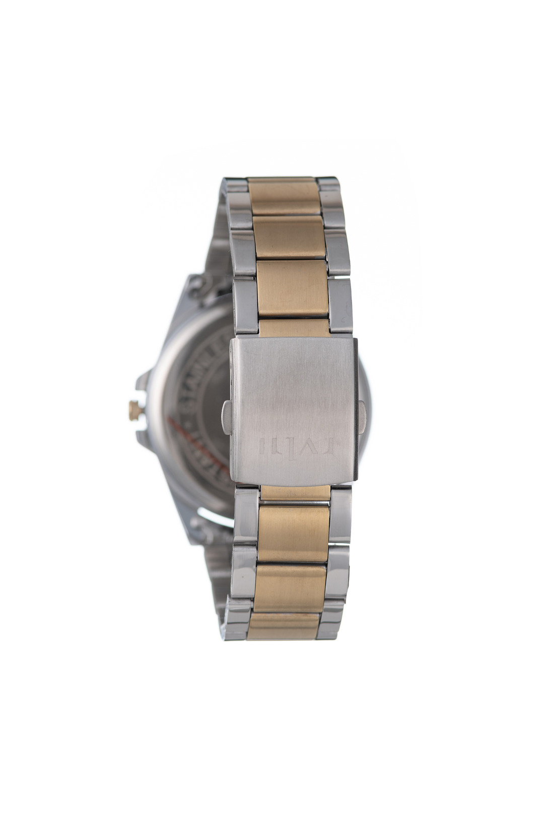 42Mm Gold Case Black Dial 2 Tone Metal Bracelet Watch - Black