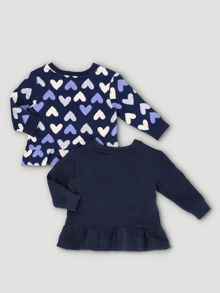 Baby Girls Long Sleeve Top - Navy