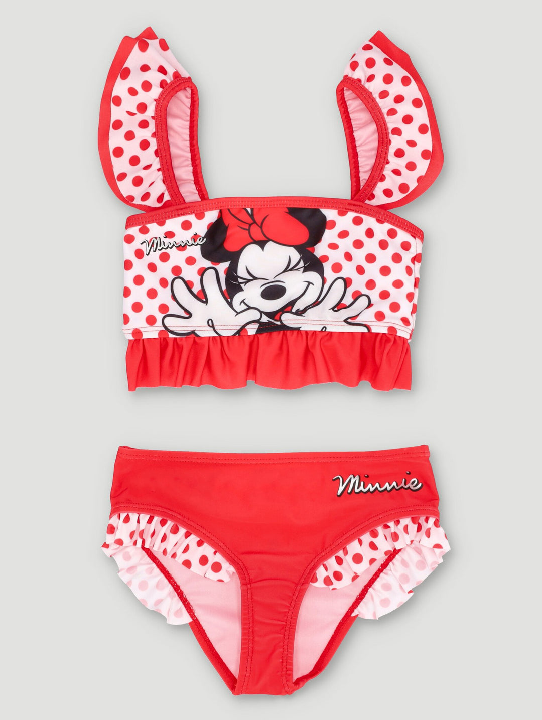 Pre-Girls Minnie 2 Piece Swimsuit - White/Red