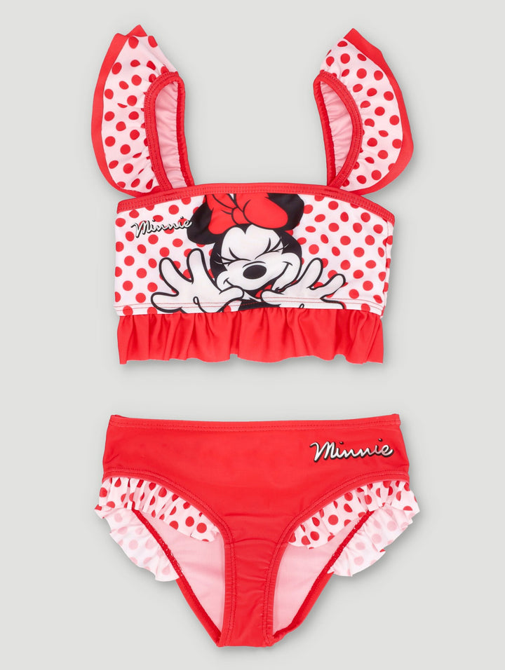 Pre-Girls Minnie 2 Piece Swimsuit - White/Red