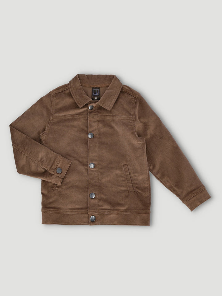 Pre-Boys Long Sleeve Cord Jacket - Taupe