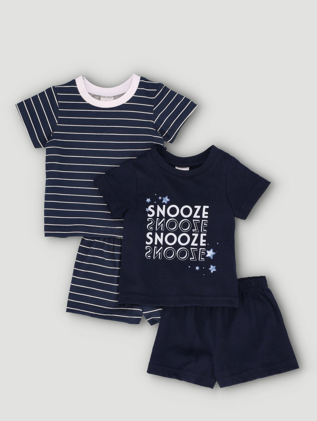 Baby Boys 2 Pack Pj Top & Bottom - Navy