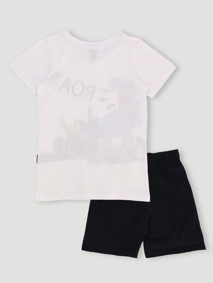 Pre-Boys Dino Sleep Set - White