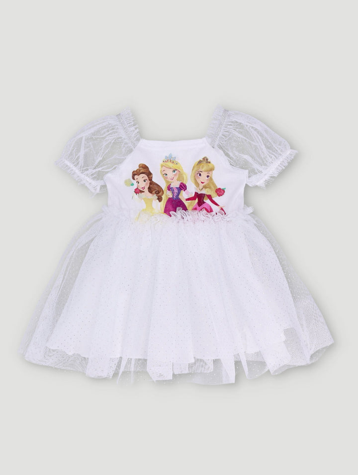 Baby Girls Princesses Tuille Dress - White