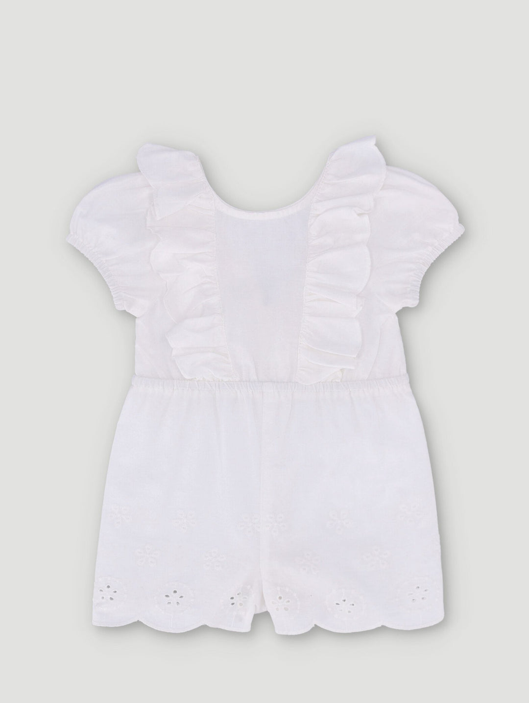 Baby Girls Anglaise Onesie - White