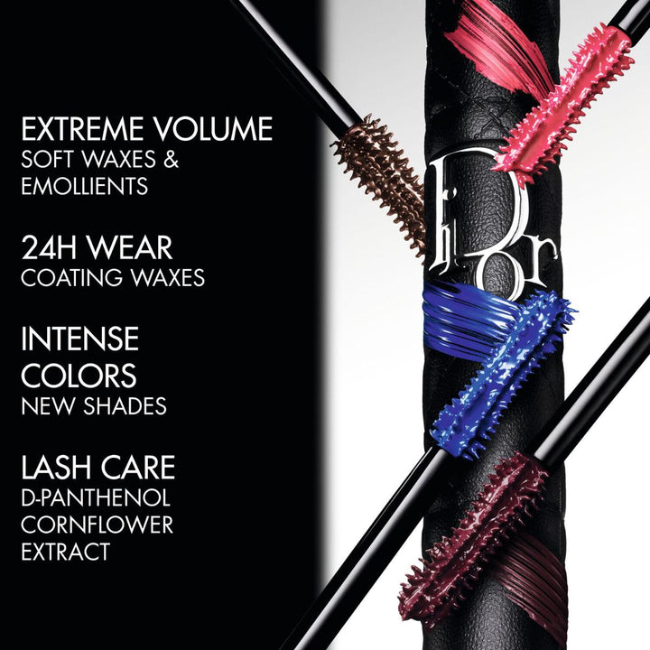 Diorshow Overvolume Extreme Volume Mascara – 24-Hour Wear – Lash-by-Lash Definition