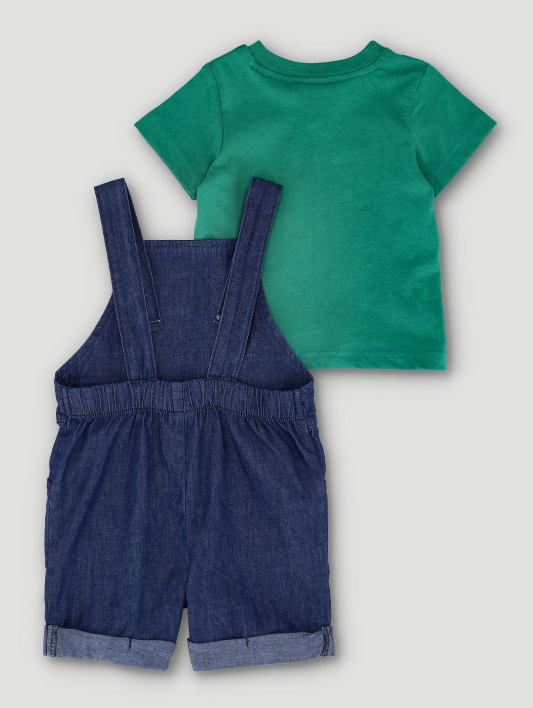 Baby Boys Dungaree & Tee Set - Blue