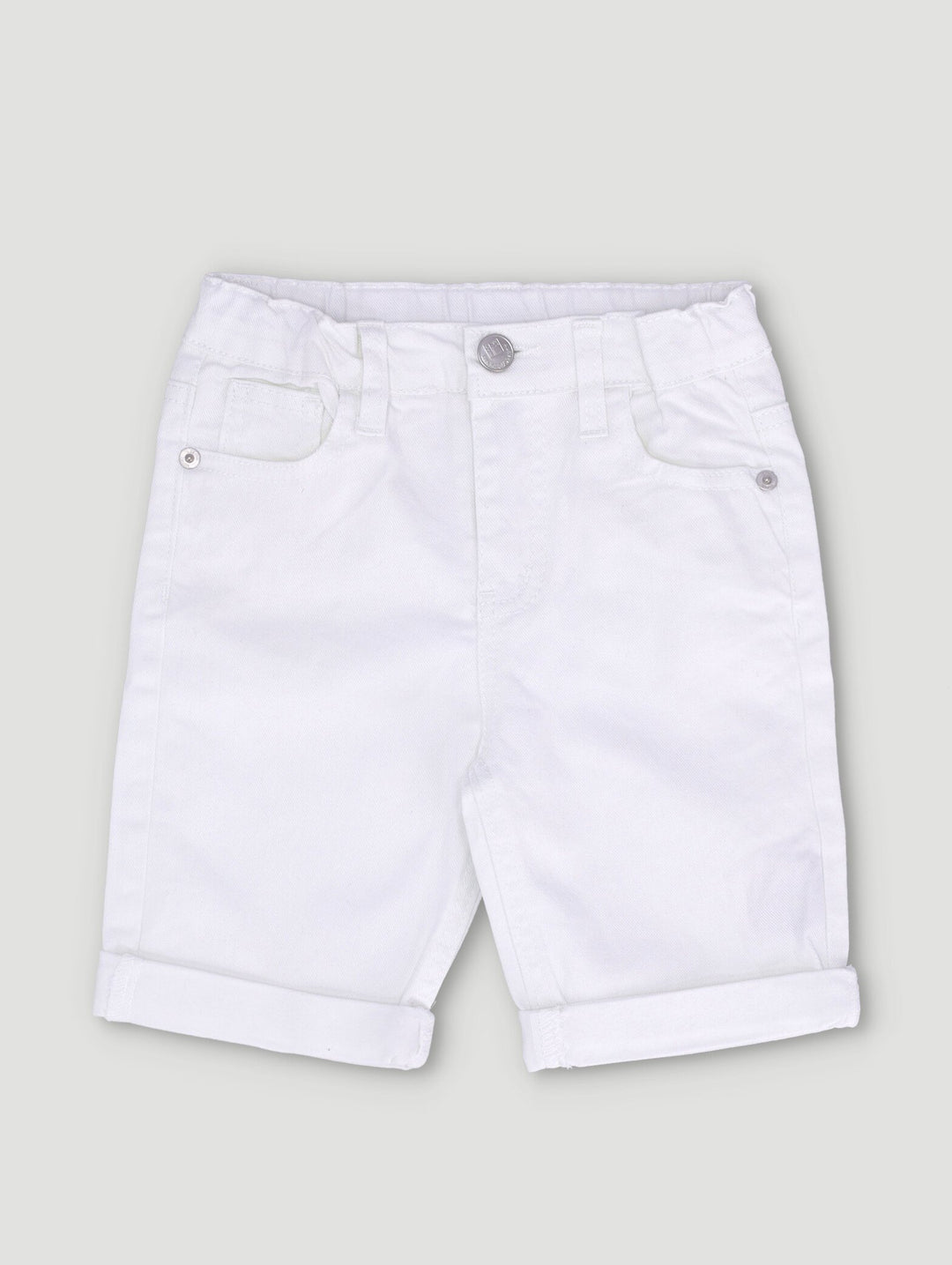 Pre-Boys Fashion Denim Shorts - White