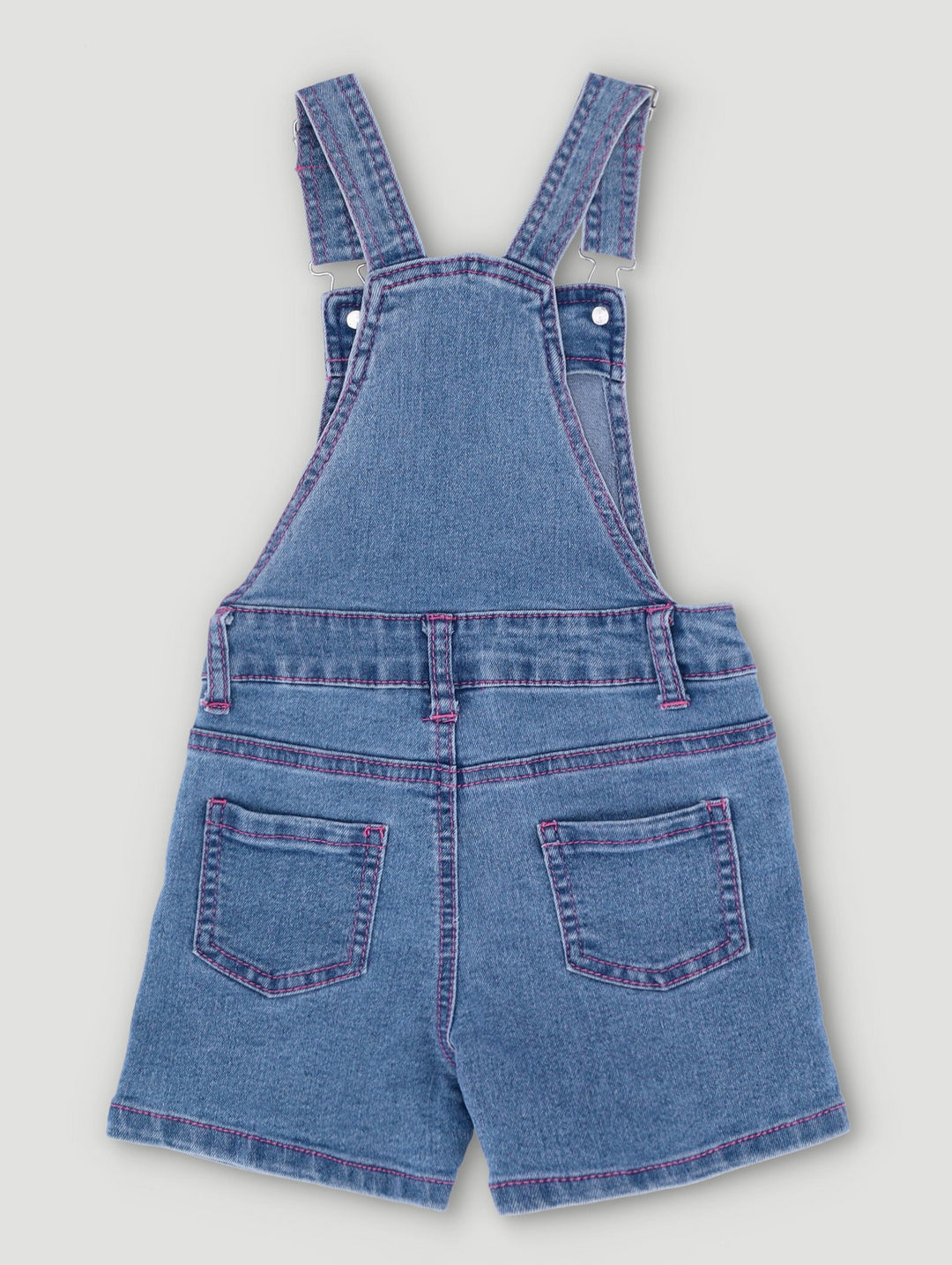 Pre-Girls Sequin Unicorn Dungaree - Mid Blue