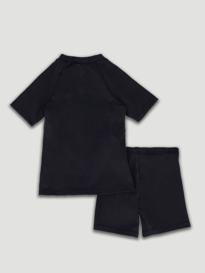 Pre-Boys 2 Piece Spiderman Swimwear - Black