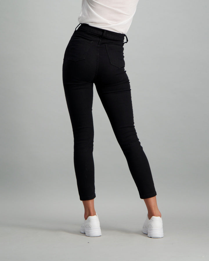 Ladies Black High-Waist Jegging