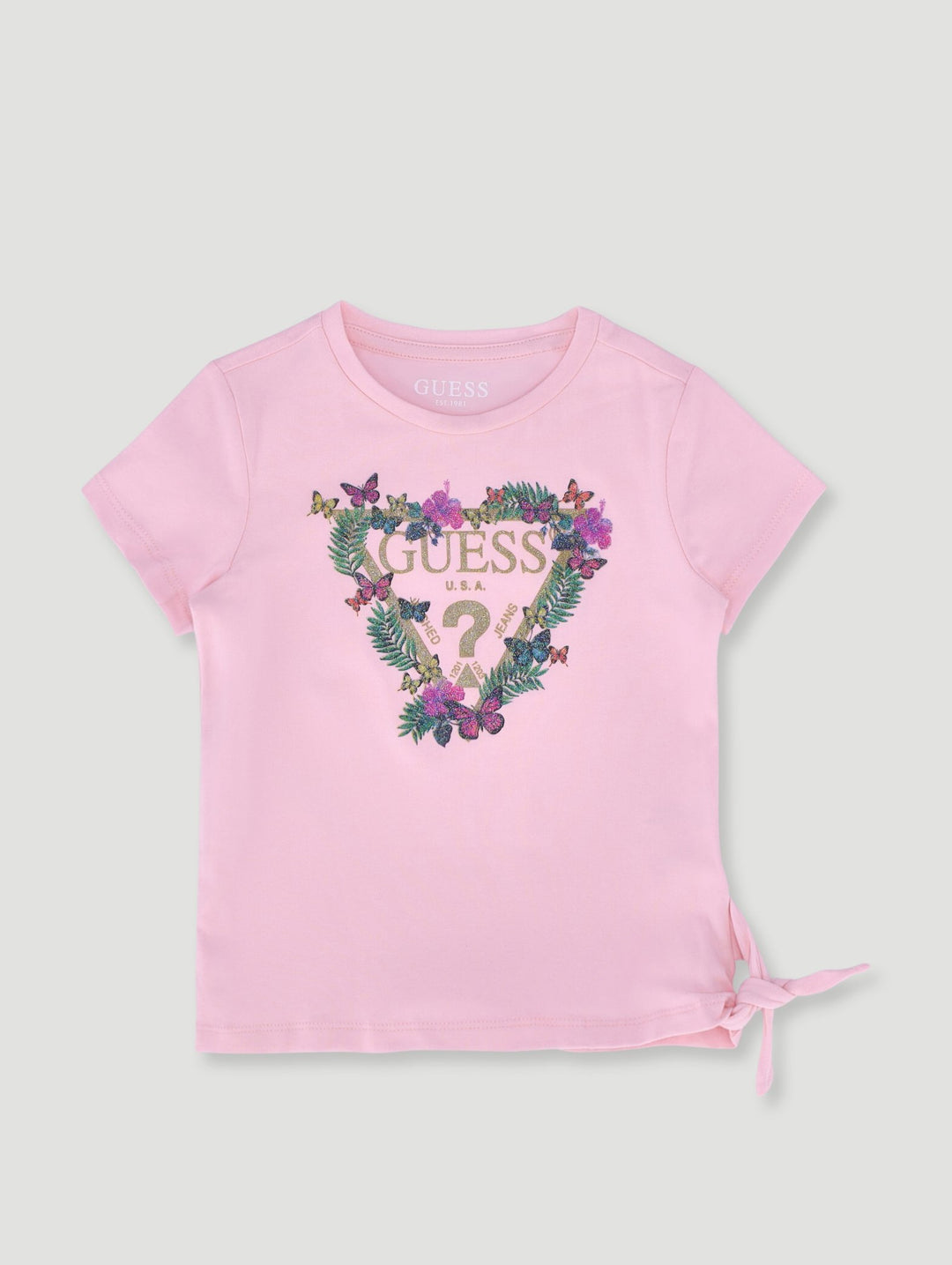 Pre-Girls Tie Tee - Pink