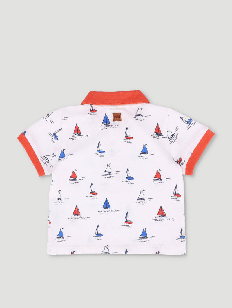 Keedo Baby Boys Yacht Golfer - Cream