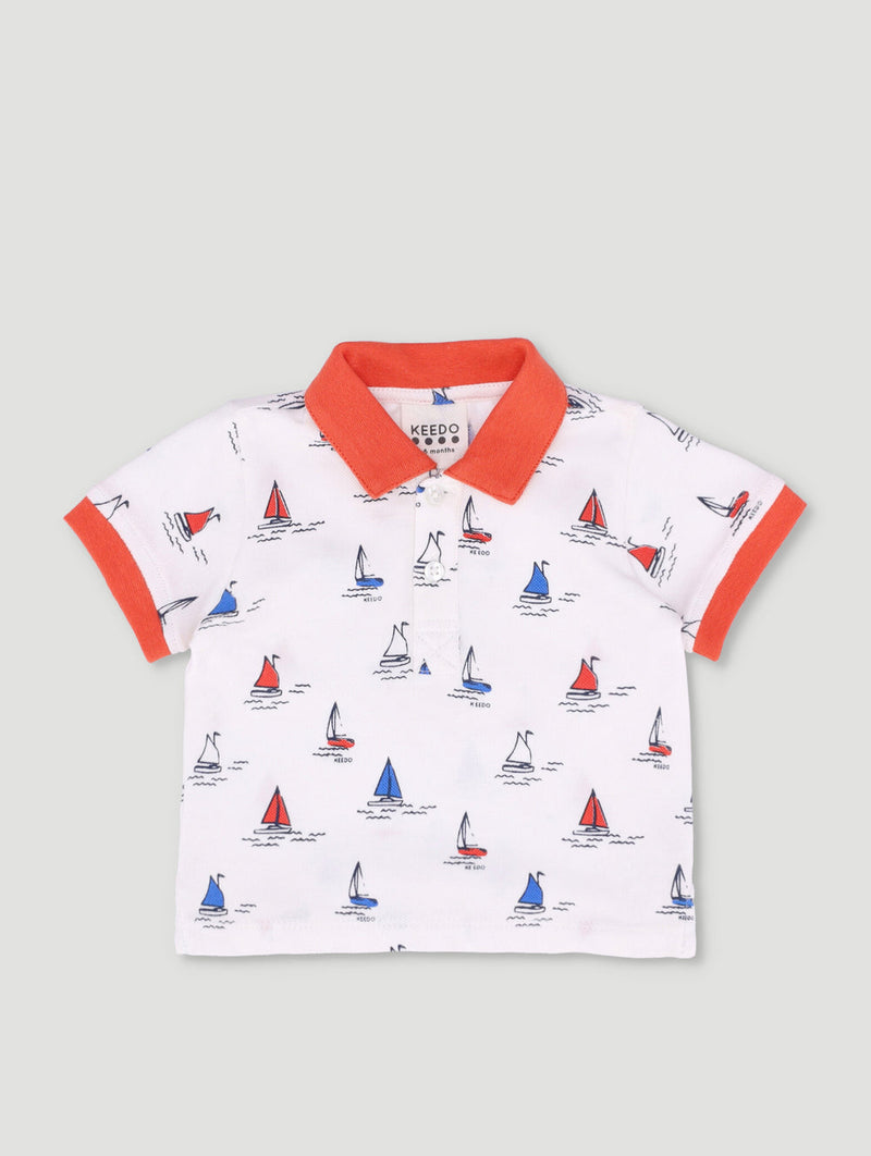 Keedo Baby Boys Yacht Golfer - Cream