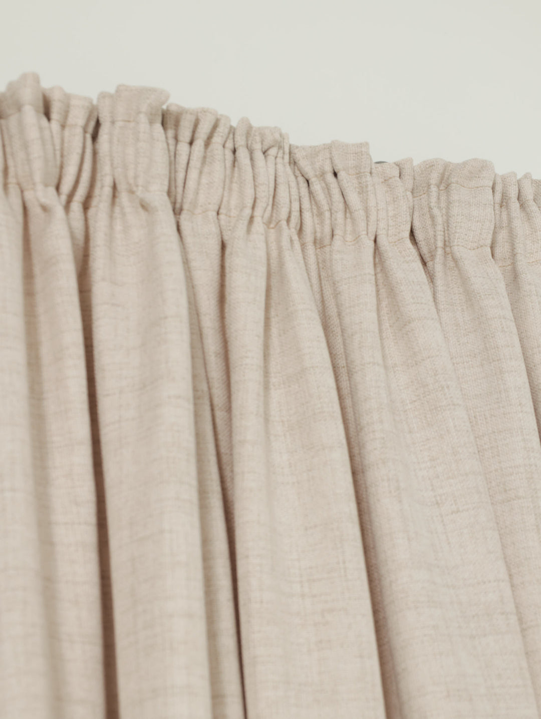 Lined Marbella Texture Taped Curtain - Natural