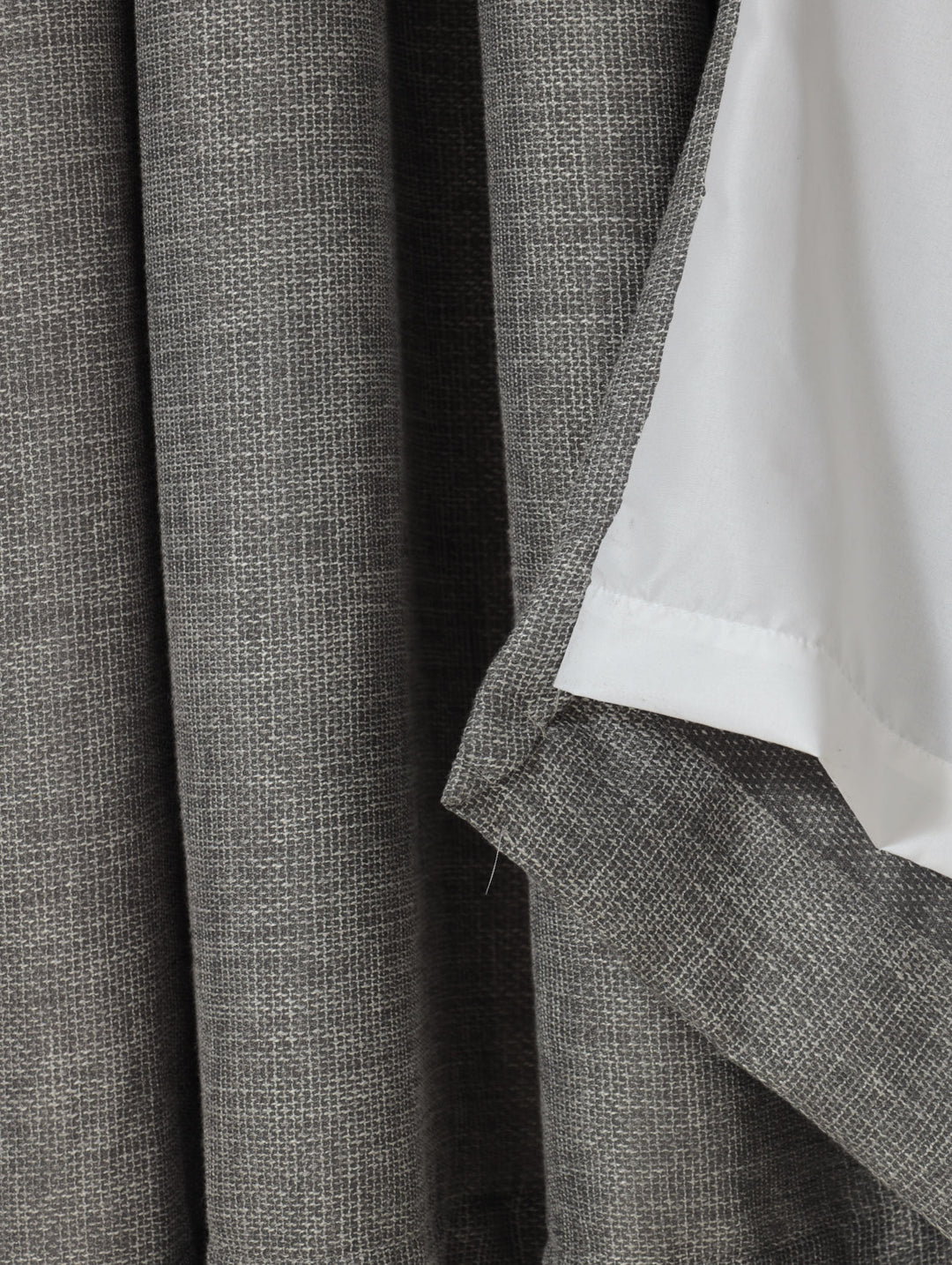 Lined Seville Texture Eyelet Curtain - Charcoal