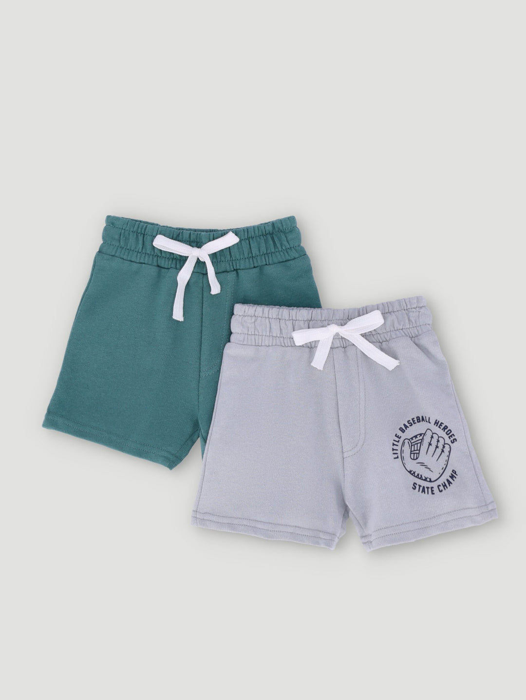 Baby Boys 2 Pack Everyday Shorts - Grey
