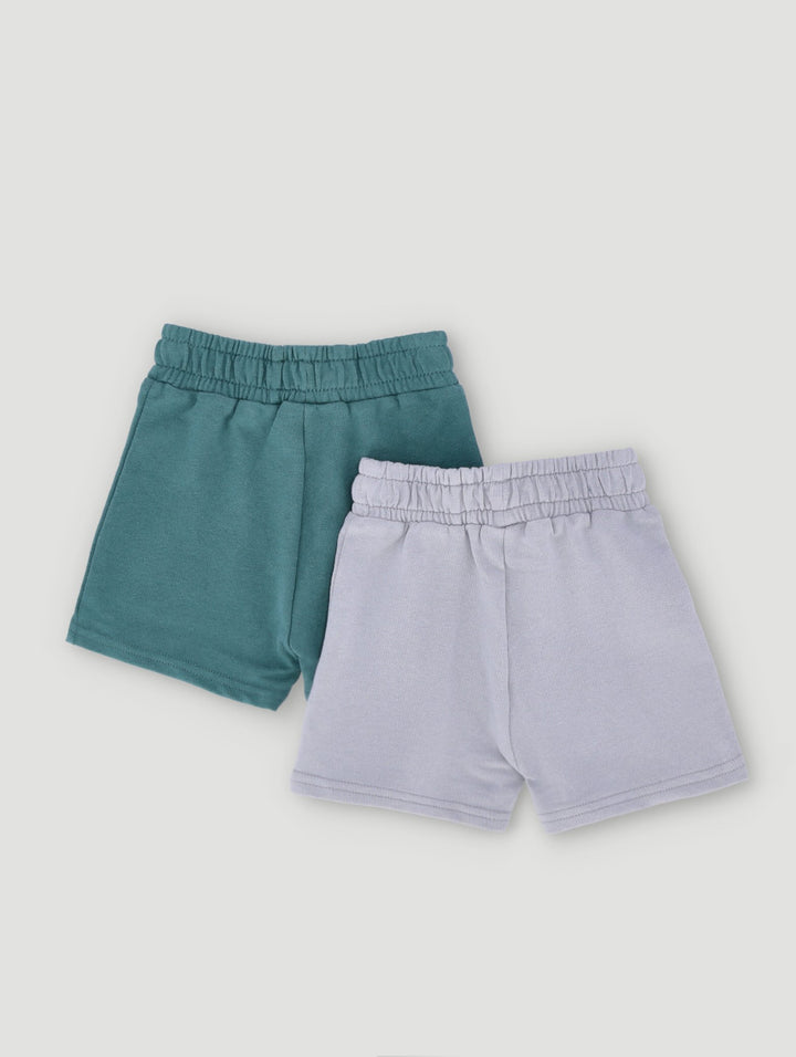 Baby Boys 2 Pack Everyday Shorts - Grey
