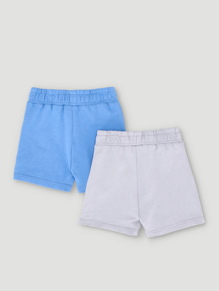 Baby Boys 2 Pack Everyday Palm Tree Print Shorts  - Blue