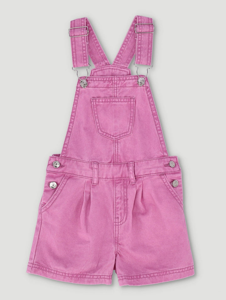 Pre-Girls Denim Dungaree - Pink